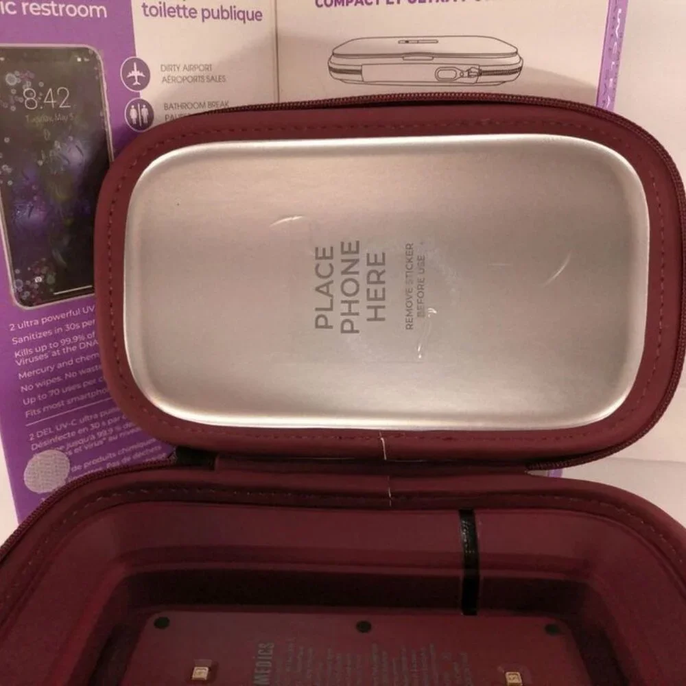 HOMEDICS Phone Sanitizer Adult OS White New‎ UV Clean Collapsible USB